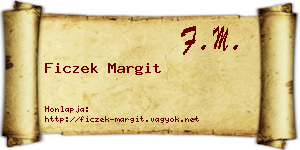 Ficzek Margit névjegykártya