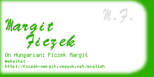 margit ficzek business card